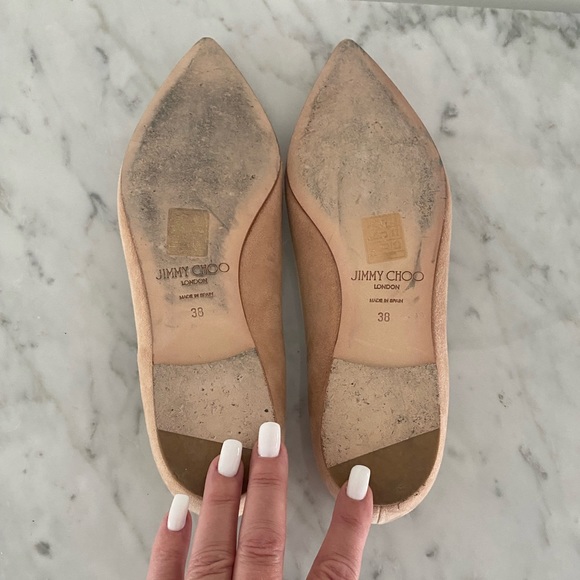Jimmy Choo ballet flats in blush pink/nude. Perfect for spring! - Picture 5 of 5